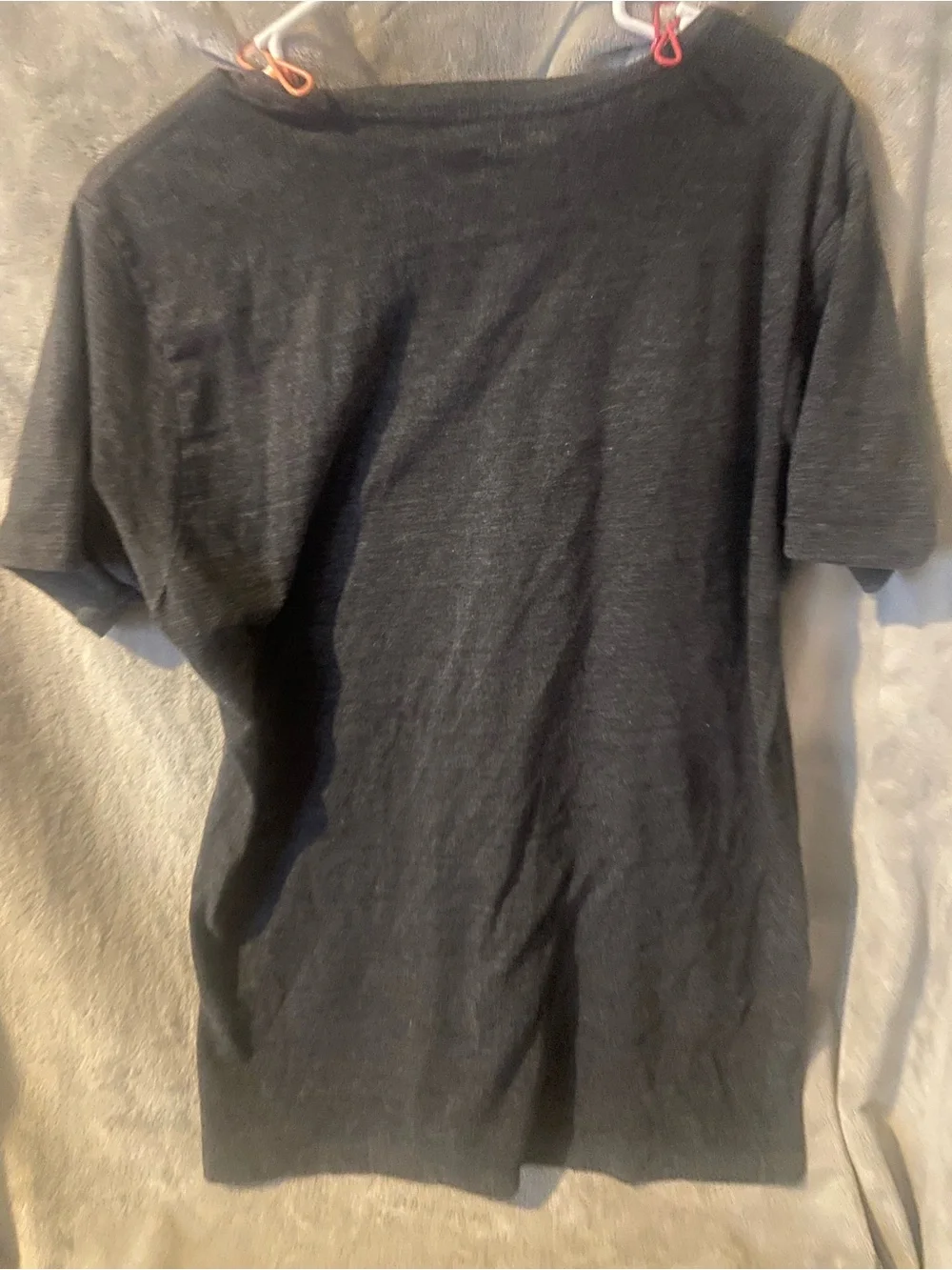 The North Face Heather Charcoal Tee with White Print